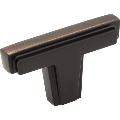 Jeffrey Alexander 259DBAC brushed oil rubbed bronze t shaped cabinet knob