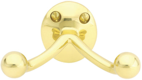 Emtek 2607US3 polished brass robe hook