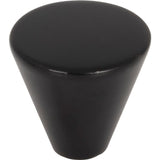 Elements 26MB matte black cabinet knob