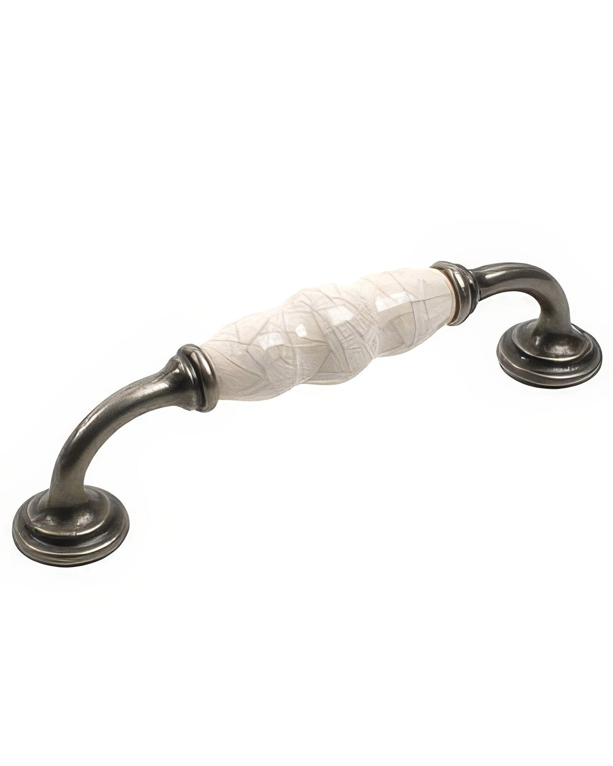 Century Hardware 27438-APGY antique pewter/grey crackle cabinet pull handle