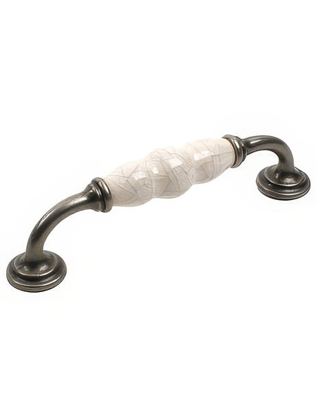 Century Hardware 27438-APGY antique pewter/grey crackle cabinet pull handle