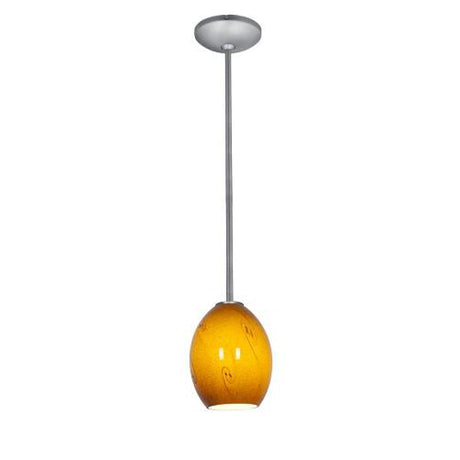 Access Lighting 28023-1R-BS/ASKY JanineÂ glass pendant light in satin stainless, additional view