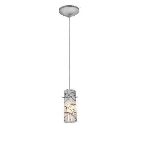 Access Lighting 28030-1C-BS/BLWH SydneyÂ glass pendant light in satin stainless, additional view