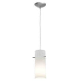 Access Lighting 28030-1C-BS/OPL brushed steel / opal glass pendant light