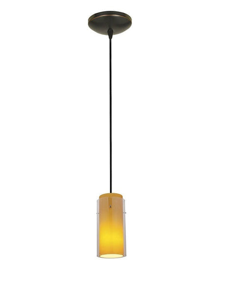 Access Lighting 28033-1C-ORB/CLAM SydneyÂ pendant light in oil-rubbed bronze, additional view