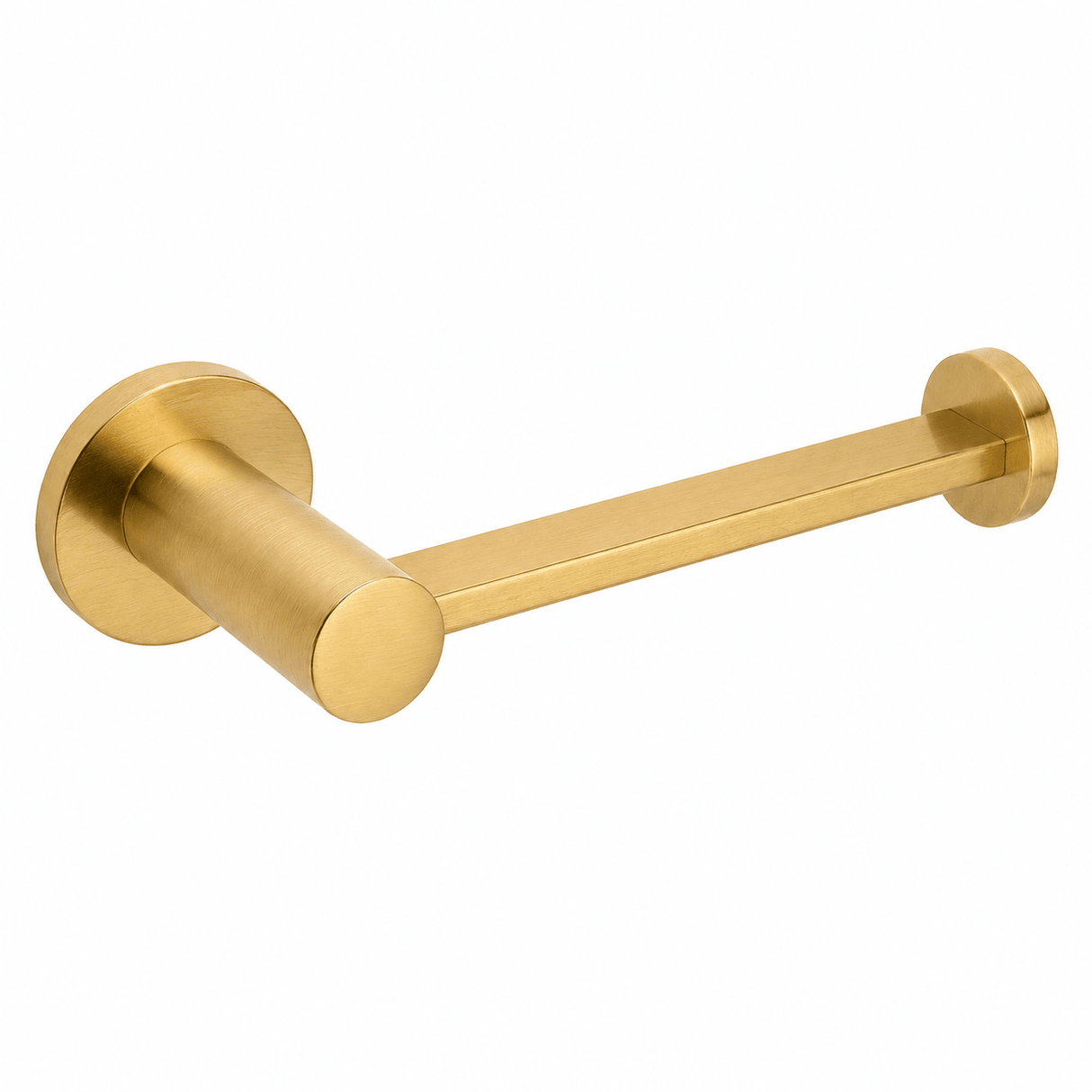 2804DISKUS3NL: Emtek Diskus wall mounted toilet paper holder in Unlacquered Brass finish