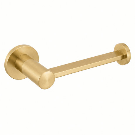 2804DISKUS4: Emtek Diskus wall mounted toilet paper holder in Satin Brass finish