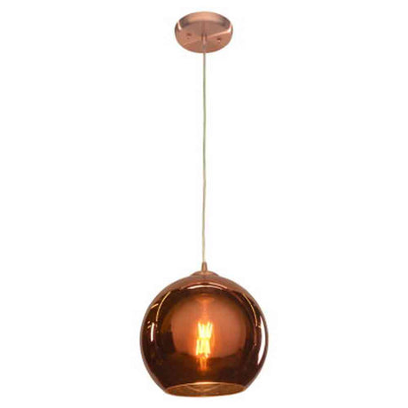 Access Lighting 28101-BCP/CP brushed copper glass pendant light