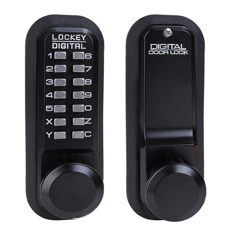 Lockey 2830JBMG jet black mechanical pushbutton locksets
