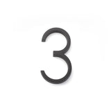 Emtek 7" Modern # 3 House Number in Flat Black