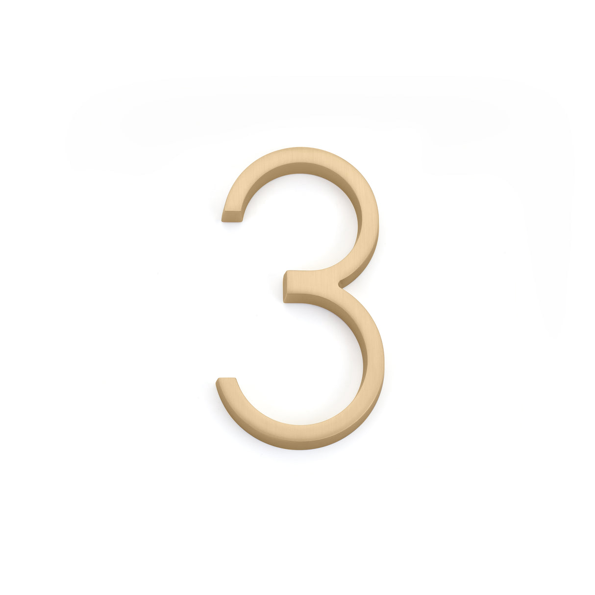 Emtek 7" Modern # 3 House Number in Satin Brass