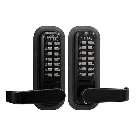 Lockey 2835JBMGDC jet black marine grade mechanical pushbutton locksets