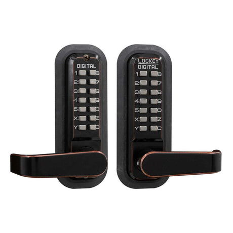 Lockey 2835OILDC oil rubbed bronze mechanical pushbutton locksets