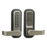 Lockey 2835SN satin nickel mechanical pushbutton locksets