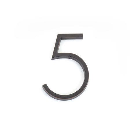 Emtek 7" Modern # 5 House Number in Oil Rubbed Bronze