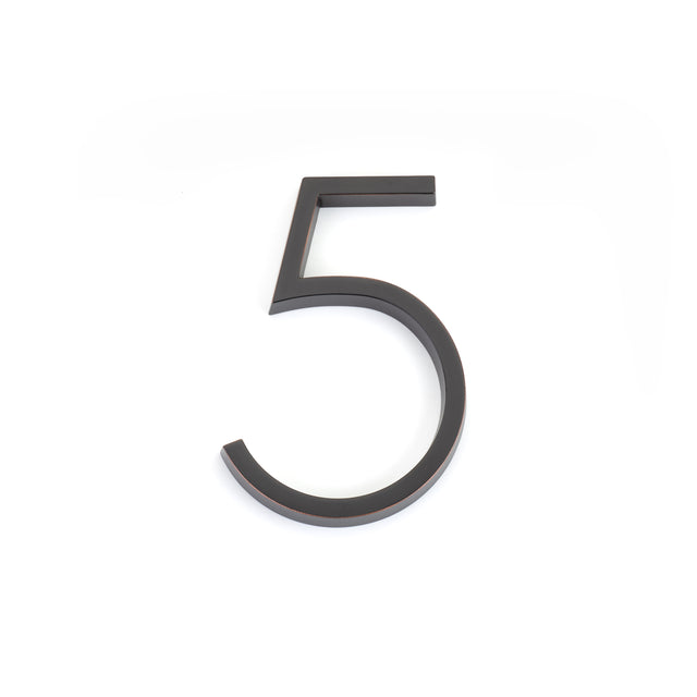 Emtek 7" Modern # 5 House Number in Oil Rubbed Bronze