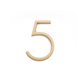 Emtek 7" Modern # 5 House Number in Satin Brass