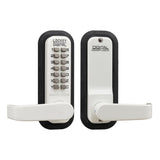 Lockey 2835WH white mechanical pushbutton locksets