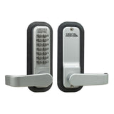 Lockey 2835SCMG satin chrome mechanical pushbutton locksets