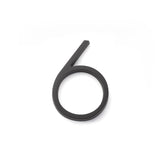 Emtek 7" Modern # 6 House Number in Flat Black