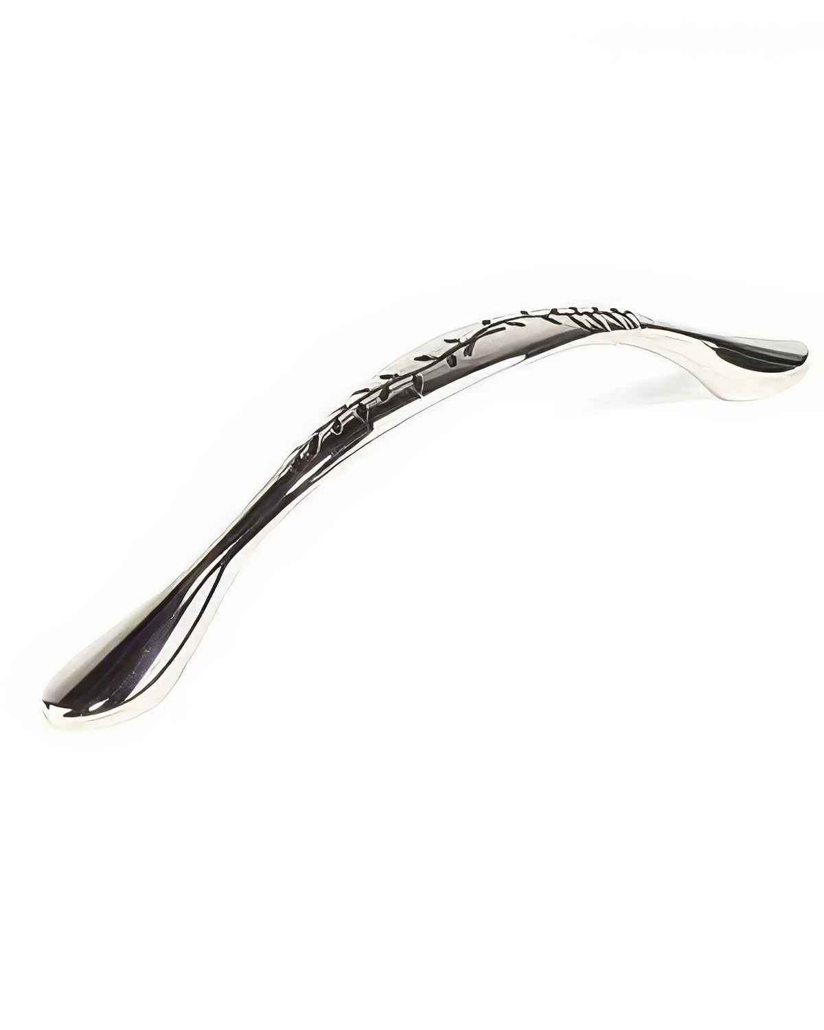 Century Hardware 28598-14B polished nickel/black cabinet pull handle