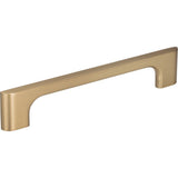 Jeffrey Alexander 286-128SBZ Leyton cabinet drawer pull in satin stainless, additional view