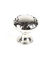 Century Hardware 28605-14B polished nickel/black cabinet knob
