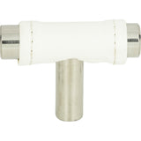 Atlas Homewares 288-WT-SS white / stainless steel cabinet knob