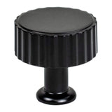 Berenson Cannelee 1 3/16" Diameter Cabinet Knob in Matte Black