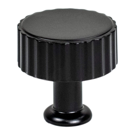 Berenson Cannelee 1 3/16" Diameter Cabinet Knob in Matte Black