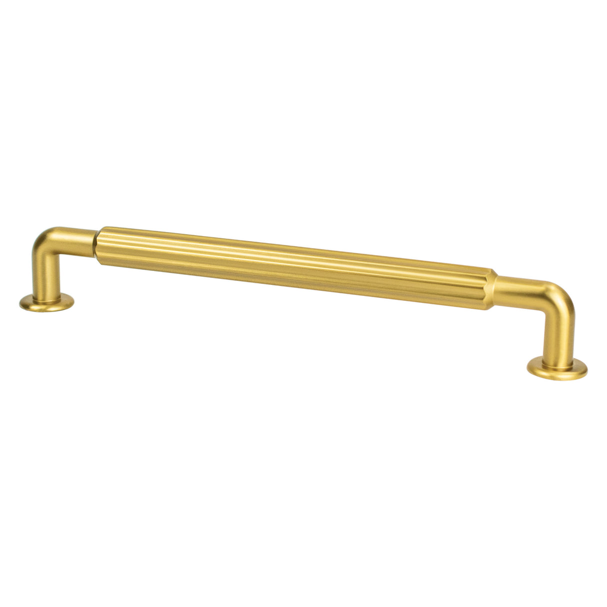 Berenson Cannelee 224mm Center to Center Cabinet Pull in Modern Brushed Gold