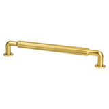Berenson Cannelee 224mm Center to Center Cabinet Pull in Modern Brushed Gold