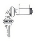 Schlage 29018608 satin brass cylinder