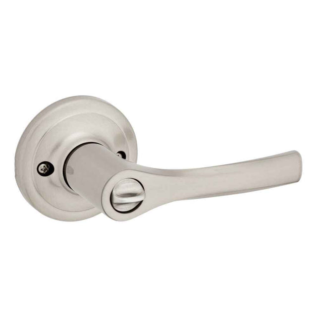Kwikset 300HYL Henley Lever Privacy Door Lock in Satin Nickel
