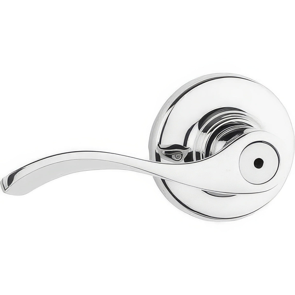Kwikset 300BL-26 polished chrome privacy door lever