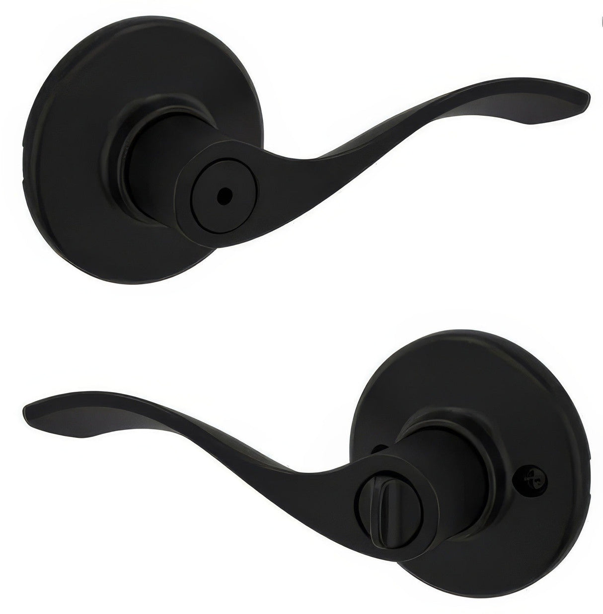 Kwikset 300BL-514 iron black privacy door lever