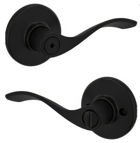 Kwikset 300BL-514 iron black privacy door lever