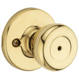Kwikset 300T-3 polished brass privacy door knob