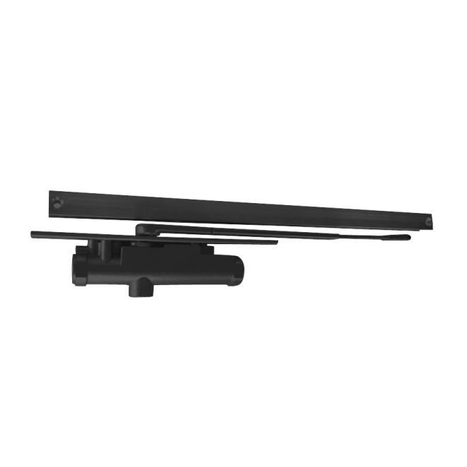 LCN 3133STDGLBLKRH black concealed in door track close