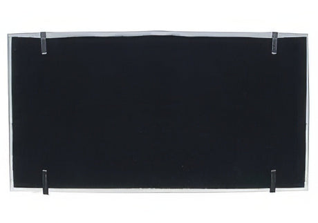 Air-Pro 313795V blower charcoal filter in satin stainless, front view