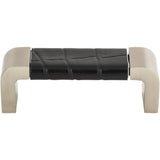 Atlas Homewares 3150-BN-CRC bn & black croc leather cabinet pull