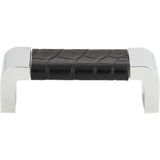 Atlas Homewares 3150-CROC ch & black croc leather cabinet pull