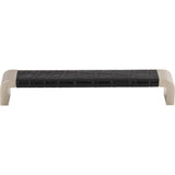 Atlas Homewares 3151-BN-CRC bn &amp black croc leather cabinet pull