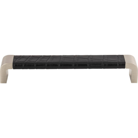 Atlas Homewares 3151-BN-CRC bn &amp black croc leather cabinet pull