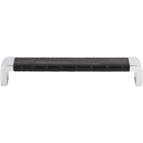 Atlas Homewares 3151-CROC ch &amp black croc leather cabinet pull