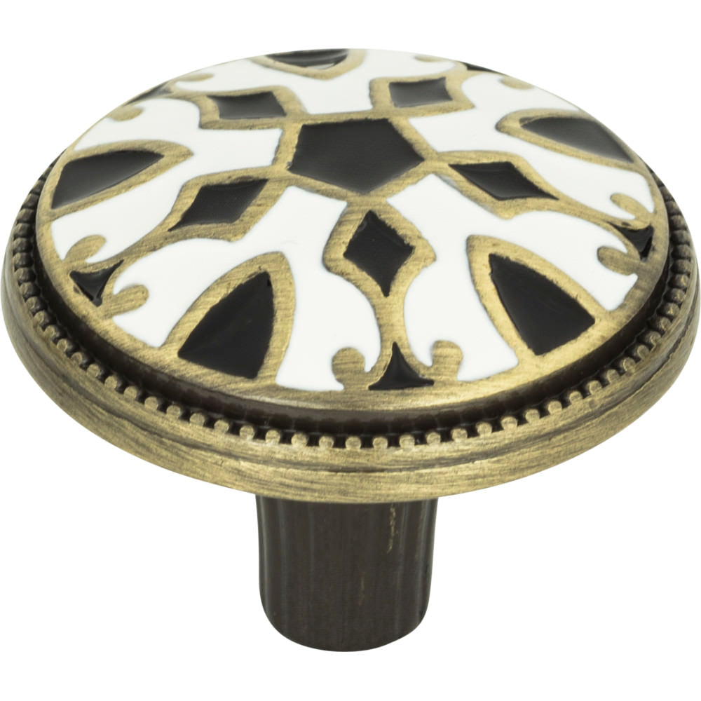 Atlas Homewares 3186-B-W black & white cabinet knob