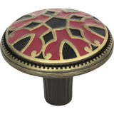 Atlas Homewares 3186-R-B black & red cabinet knob