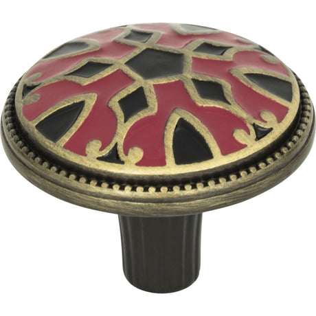 Atlas Homewares 3186-R-B black & red cabinet knob