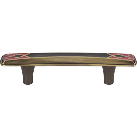 Atlas Homewares 3187-R-B black &amp red cabinet pull