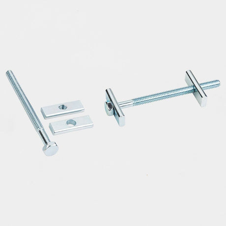 Hardware Resources 322 3-5/8" x 1/4" Diameter Zinc Plated Draw Bolt With 1-1/4" Wide Plate